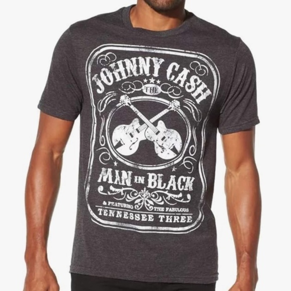 CASH Men’s Charcoal Gray Johnny Cash Graphic tee XL